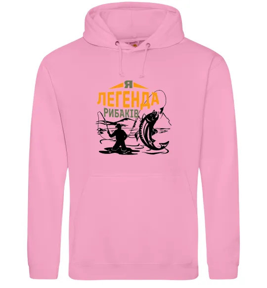 Чоловіча толстовка (худі) Легенда рибаків Рожевий фото