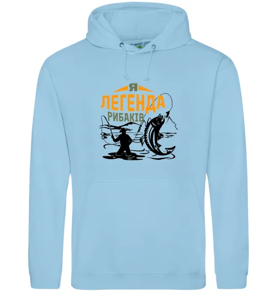 Чоловіча толстовка (худі) Легенда рибаків Блакитний фото