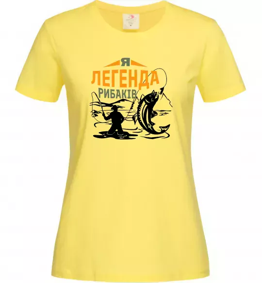 Женская футболка Легенда рибаків Лимонный фото