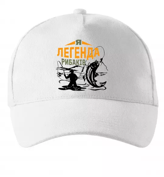 Кепка Легенда рибаків Білий фото