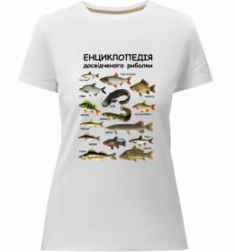 Женская премиум футболка Енциклопедія рибалки Женская премиум футболка Енциклопедія рибалки