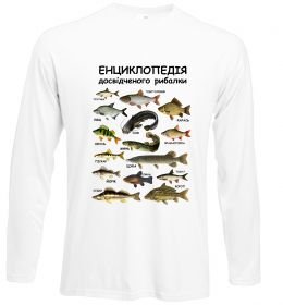 Лонгслів Енциклопедія рибалки Білий фото