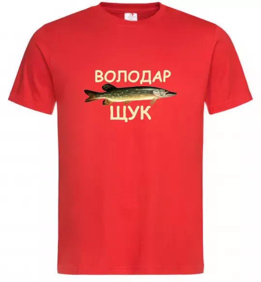 Чоловіча футболка Володар щук Червоний фото