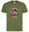 Чоловіча футболка Girls fish Оливковий фото