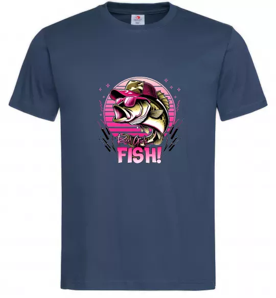 Чоловіча футболка Girls fish Темно-синій фото
