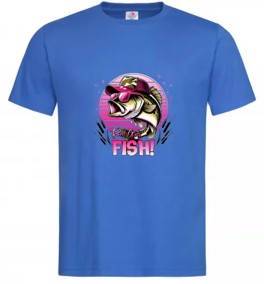 Чоловіча футболка Girls fish Яскраво-синій фото