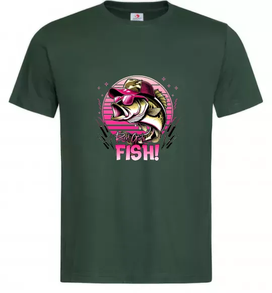 Чоловіча футболка Girls fish Темно-зелений фото