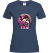 Жіноча футболка Girls fish Темно-синій фото