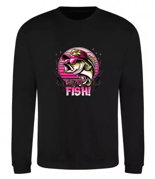 Світшот Girls fish Чорний фото