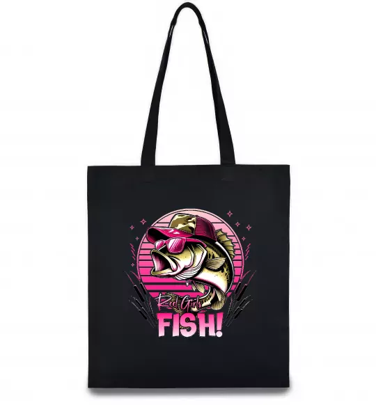 Еко-сумка Girls fish Чорний фото