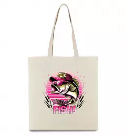 Эко-сумка Girls fish Бежевый фото