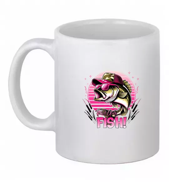 Чашка керамічна Girls fish Білий фото