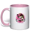 Чашка з кольоровою ручкою Girls fish Ніжно рожевий фото