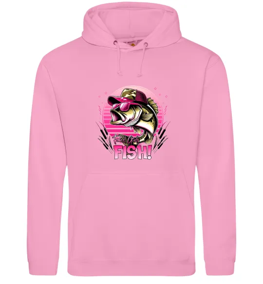 Мужская толстовка (худи) Girls fish Розовый фото