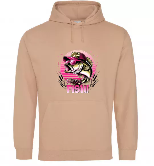 Чоловіча толстовка (худі) Girls fish Пісочний фото