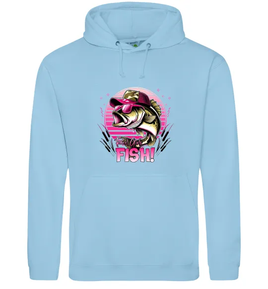 Женская толстовка (худи) Girls fish Голубой фото