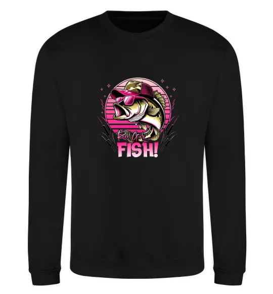 Свитшот Girls fish Черный фото