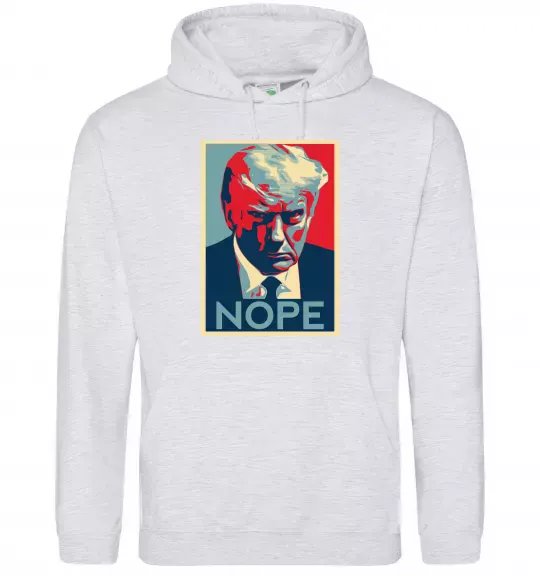 Женская толстовка (худи) Trump Nope Серый меланж фото