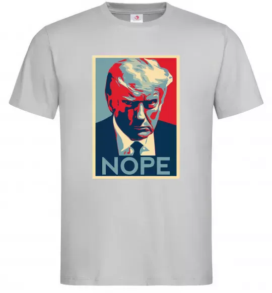 Чоловіча футболка Trump Nope Сірий фото