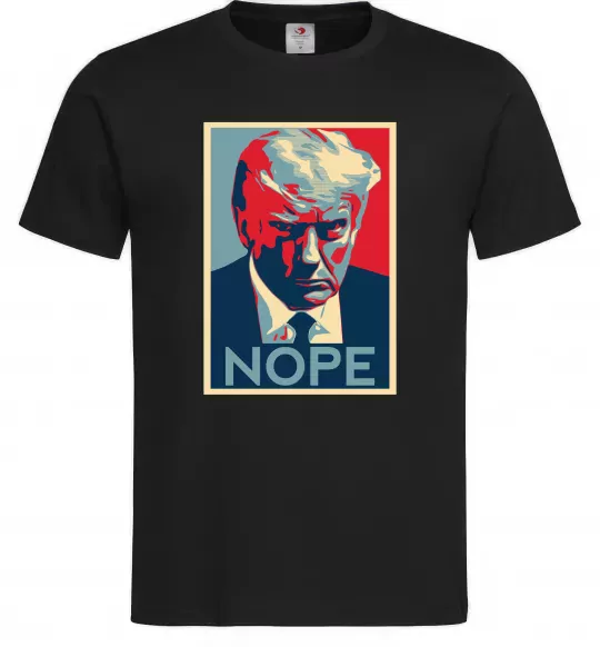 Чоловіча футболка Trump Nope Чорний фото