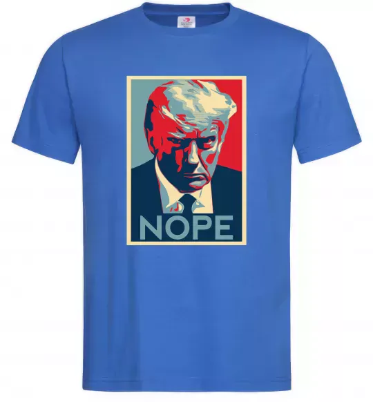 Чоловіча футболка Trump Nope Яскраво-синій фото