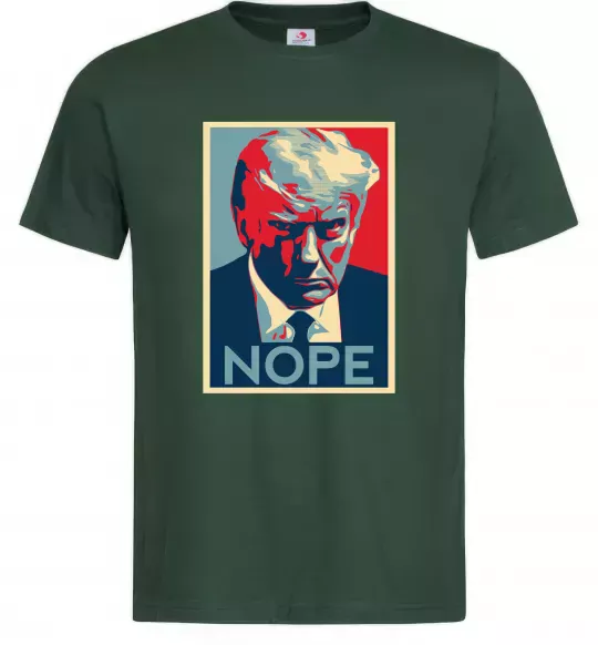 Чоловіча футболка Trump Nope Темно-зелений фото