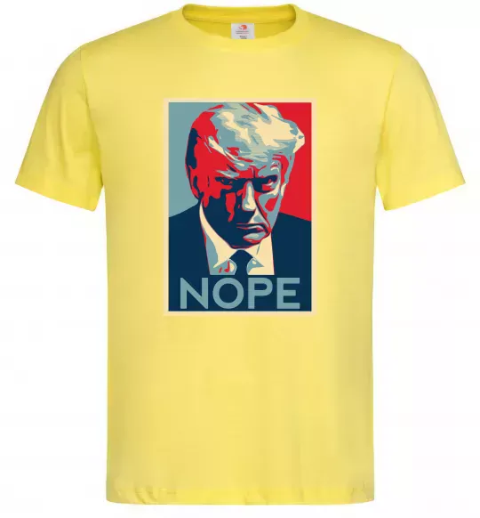 Чоловіча футболка Trump Nope Лимонний фото