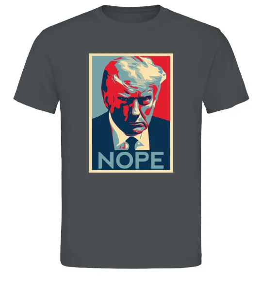 Чоловіча футболка Trump Nope Графіт фото