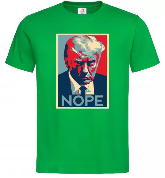 Чоловіча футболка Trump Nope Зелений фото
