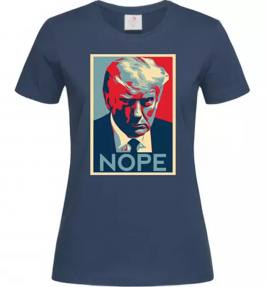 Женская футболка Trump Nope Темно-синий фото