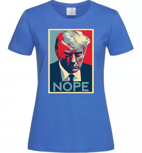 Женская футболка Trump Nope Ярко-синий фото