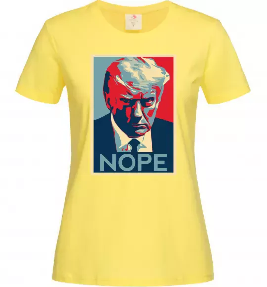 Женская футболка Trump Nope Лимонный фото