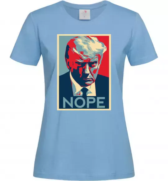 Женская футболка Trump Nope Голубой фото
