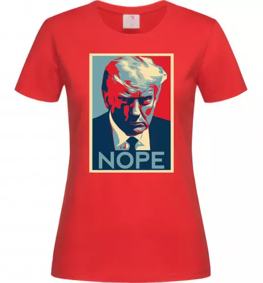 Женская футболка Trump Nope Красный фото