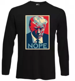 Лонгслів Trump Nope Чорний фото