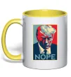 Чашка з кольоровою ручкою Trump Nope Лимонний Чашка з кольоровою ручкою Trump Nope Лимонний фото