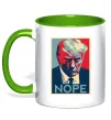Чашка с цветной ручкой Trump Nope Зеленый фото