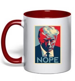 Чашка с цветной ручкой Trump Nope
