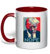 Чашка с цветной ручкой Trump Nope Красный фото