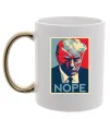 Чашка с цветной ручкой Trump Nope Золото фото