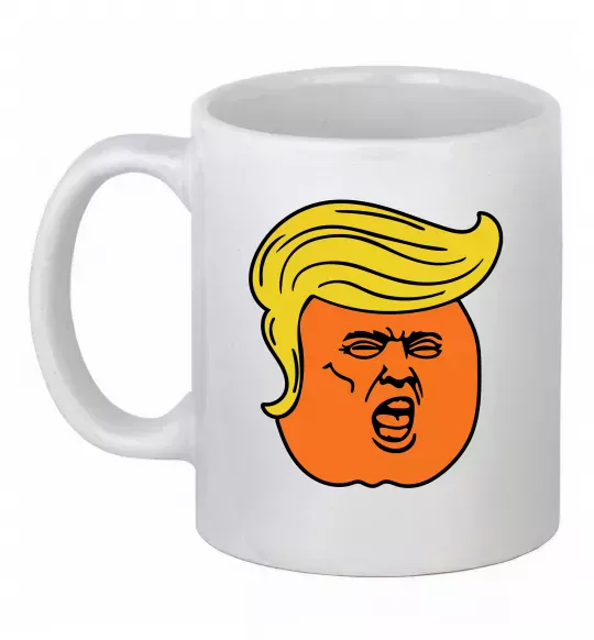 Чашка керамічна Orange Trump Білий фото