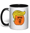Чашка з кольоровою ручкою Orange Trump Чорний Чашка з кольоровою ручкою Orange Trump Чорний фото