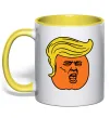 Чашка з кольоровою ручкою Orange Trump Лимонний фото