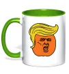 Чашка з кольоровою ручкою Orange Trump Лаймовий фото