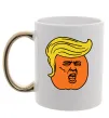 Чашка з кольоровою ручкою Orange Trump Золото Чашка з кольоровою ручкою Orange Trump Золото фото
