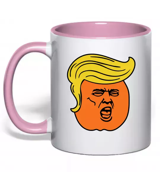 Чашка з кольоровою ручкою Orange Trump Ніжно рожевий фото