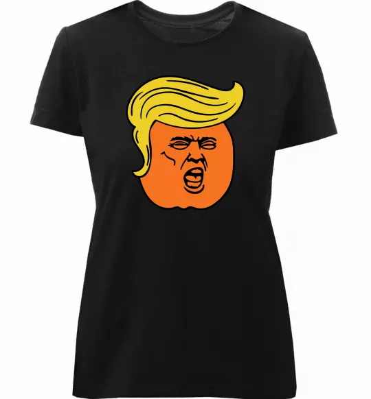 Жіноча преміум футболка Orange Trump Чорний фото