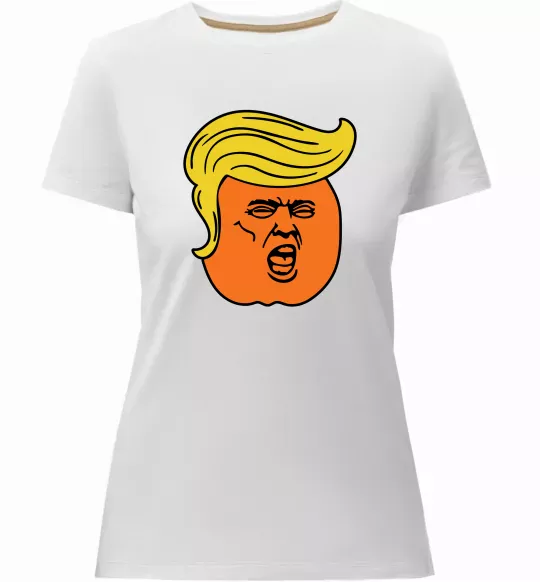 Жіноча преміум футболка Orange Trump Білий фото