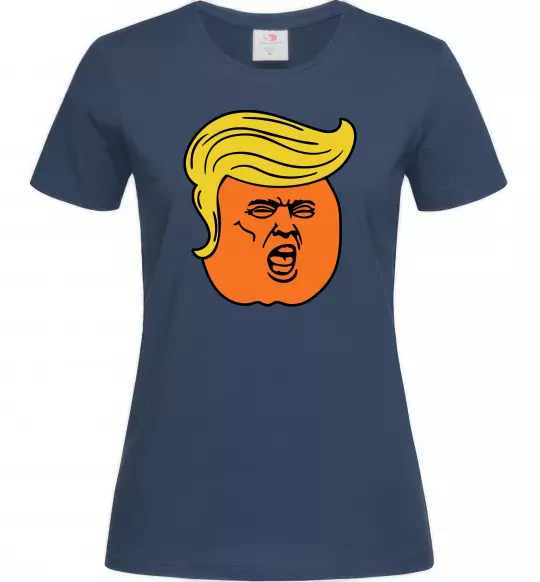 Жіноча футболка Orange Trump Темно-синій фото