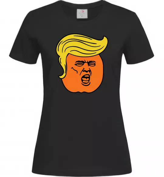 Жіноча футболка Orange Trump Чорний фото